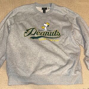 H&M Limited Edition Peanuts Gray Crewneck Sweater
